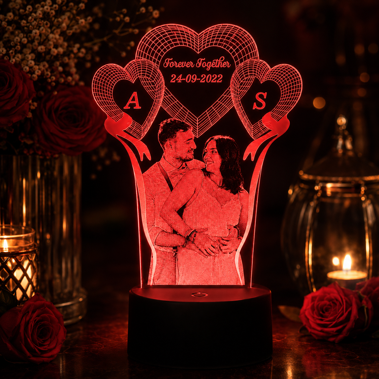 Lampe Personnalisée – Amour Éternel