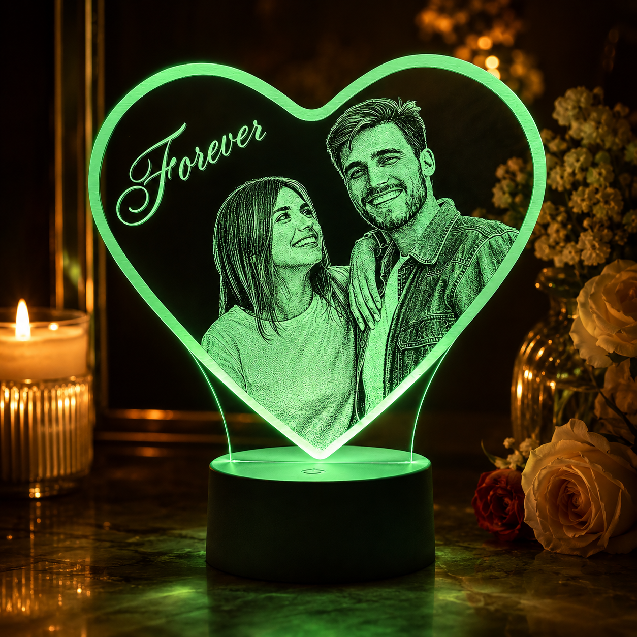 Lampe Personnalisée – Cœur Éternel