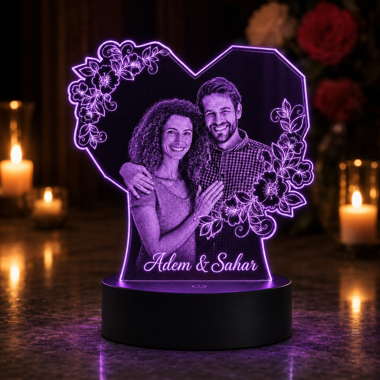 Lampe Personnalisée – Jardin d’Amour