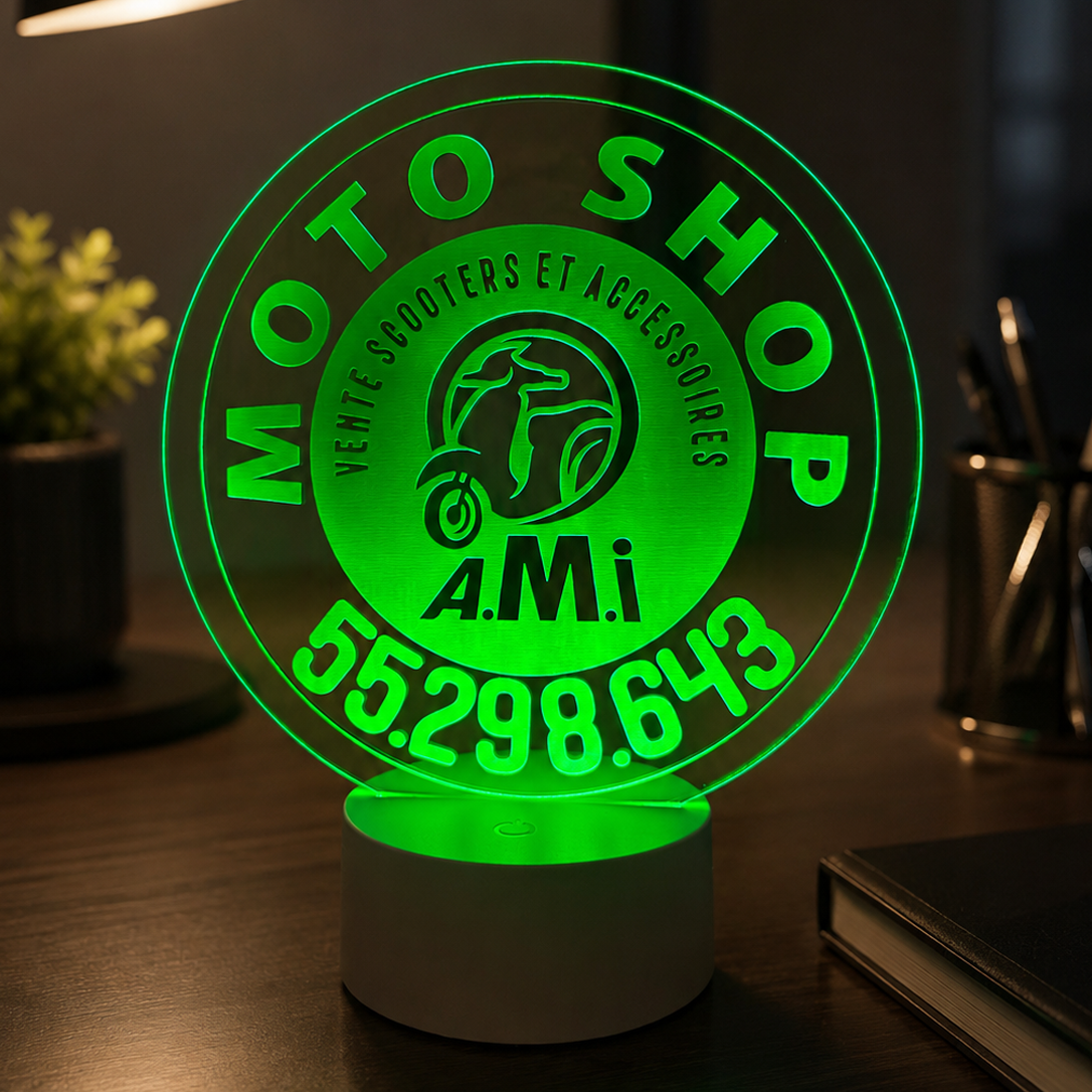 Lampe Personnalisée – Logo Circulaire