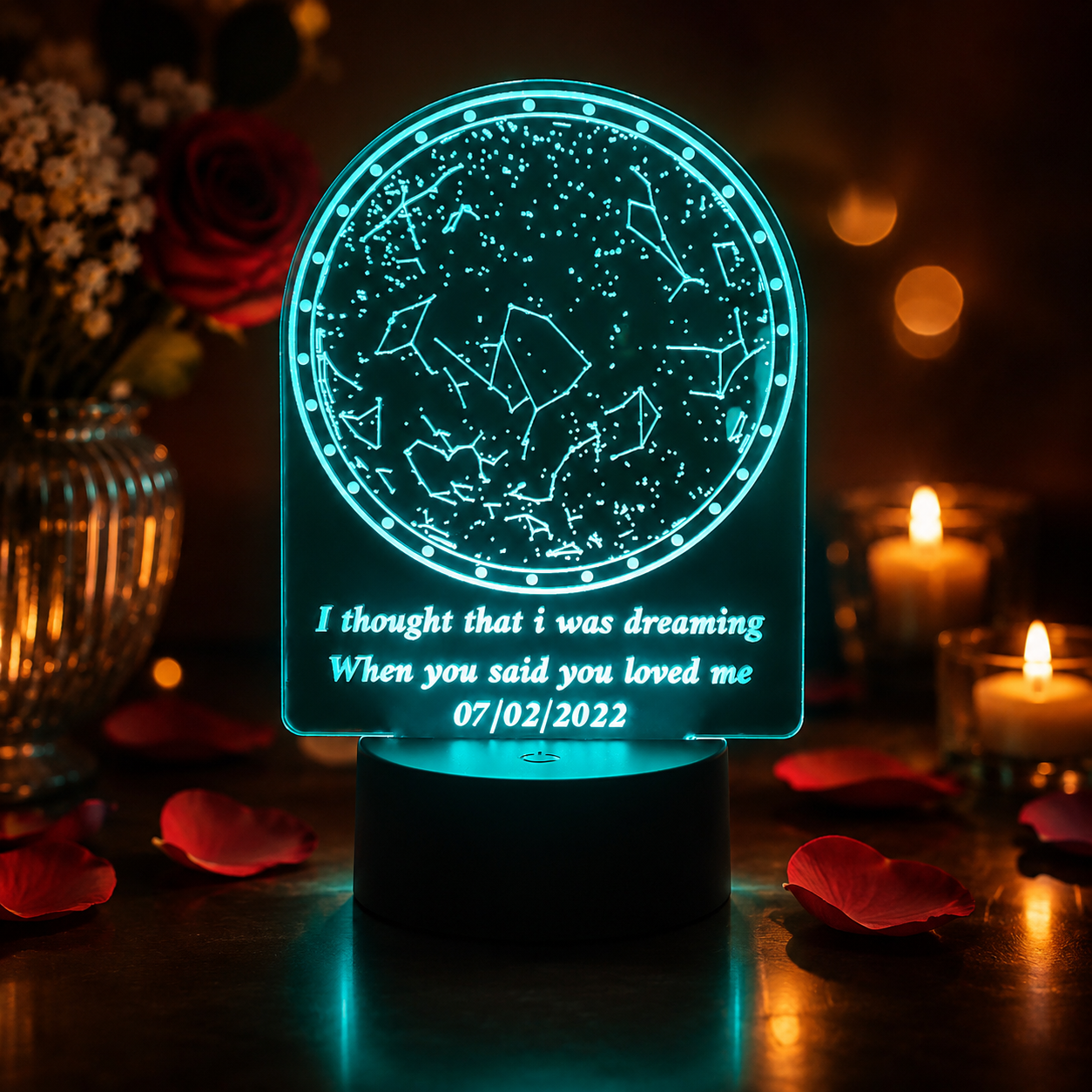 Lampe Personnalisée – Carte des Étoiles