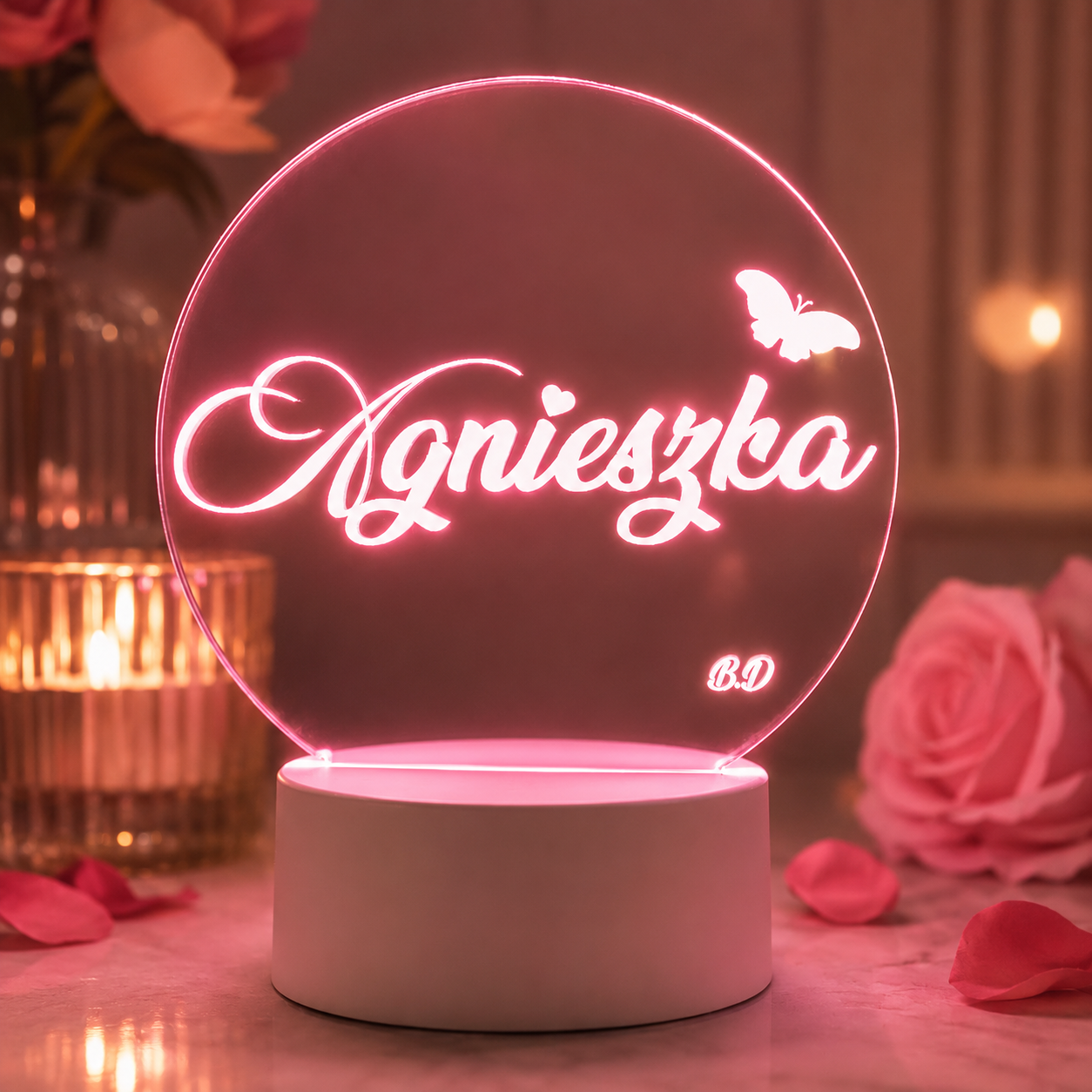 Lampe Personnalisée – Prénom Circulaire Français
