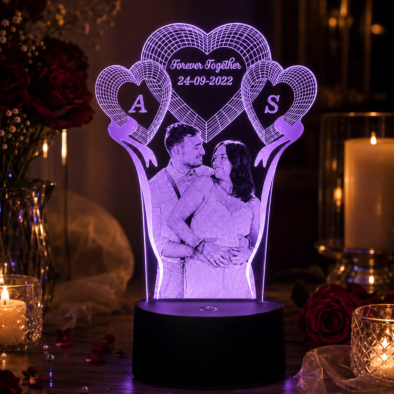 Lampe Personnalisée – Amour Éternel