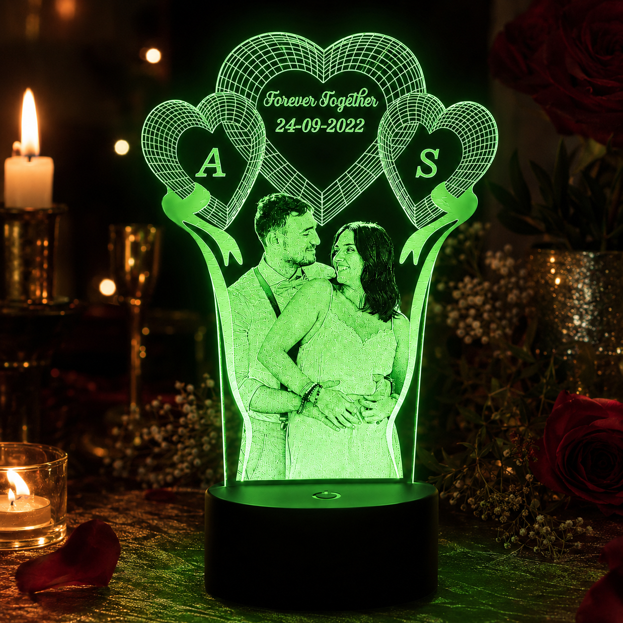 Lampe Personnalisée – Amour Éternel