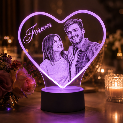 Lampe Personnalisée – Cœur Éternel