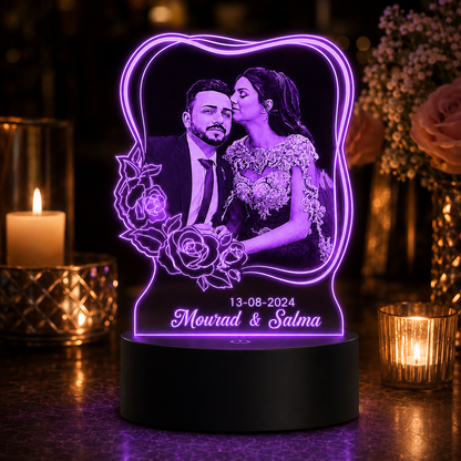 Lampe Personnalisée – Éclat Floral