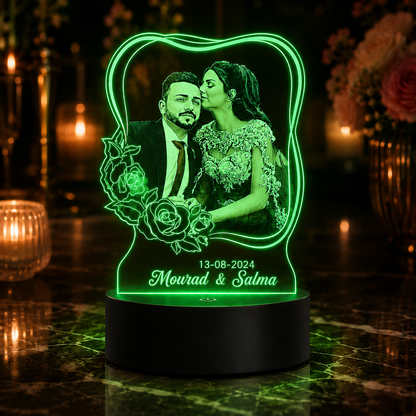 Lampe Personnalisée – Éclat Floral