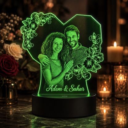 Lampe Personnalisée – Jardin d’Amour