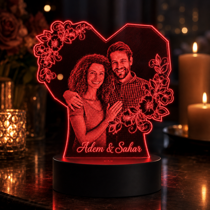 Lampe Personnalisée – Jardin d’Amour