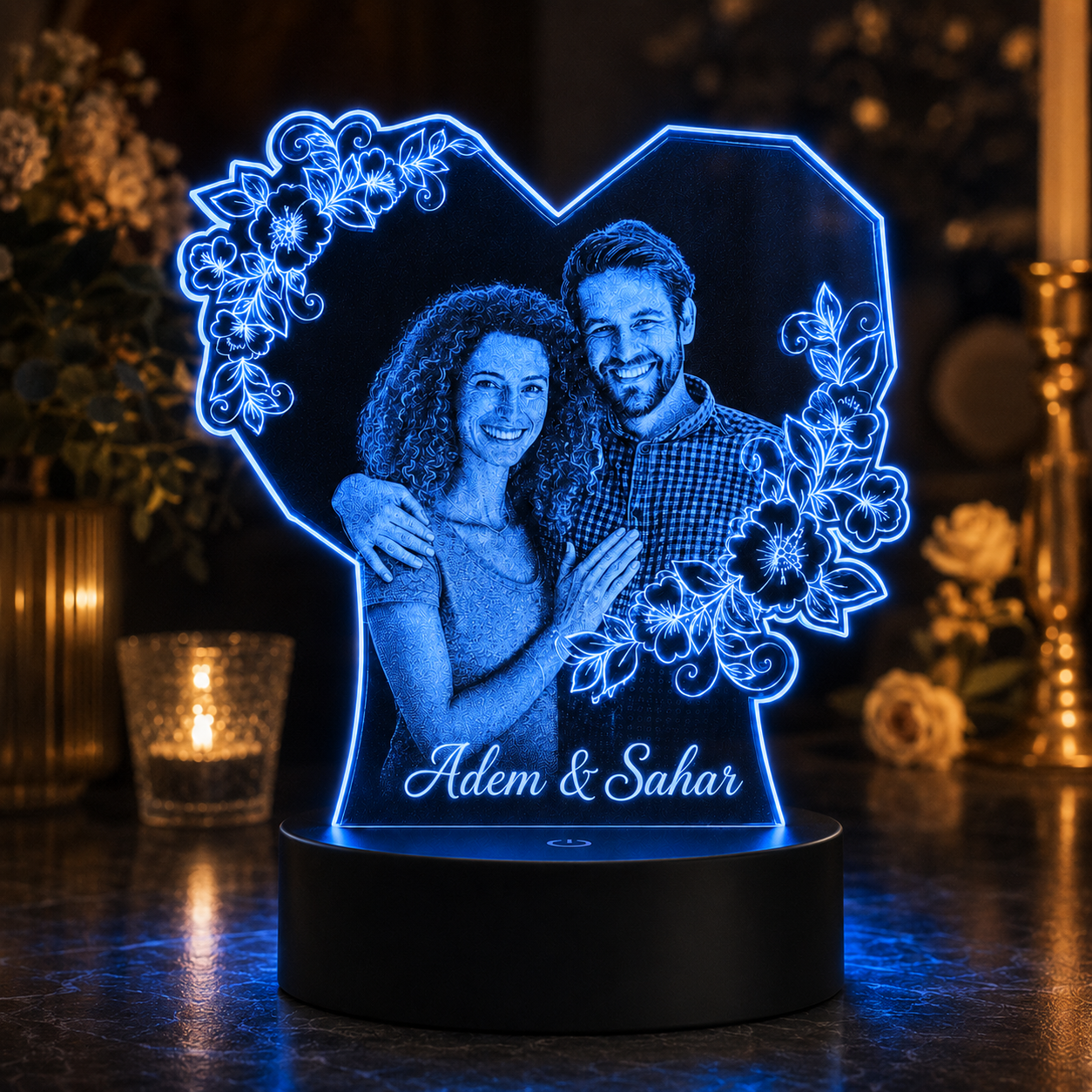 Lampe Personnalisée – Jardin d’Amour