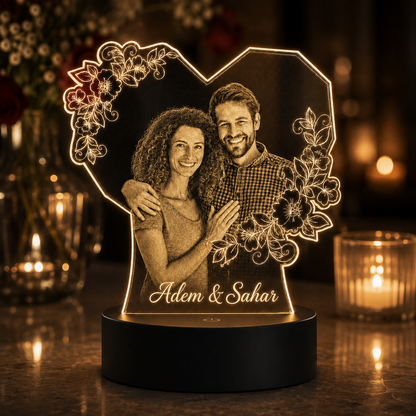Lampe Personnalisée – Jardin d’Amour