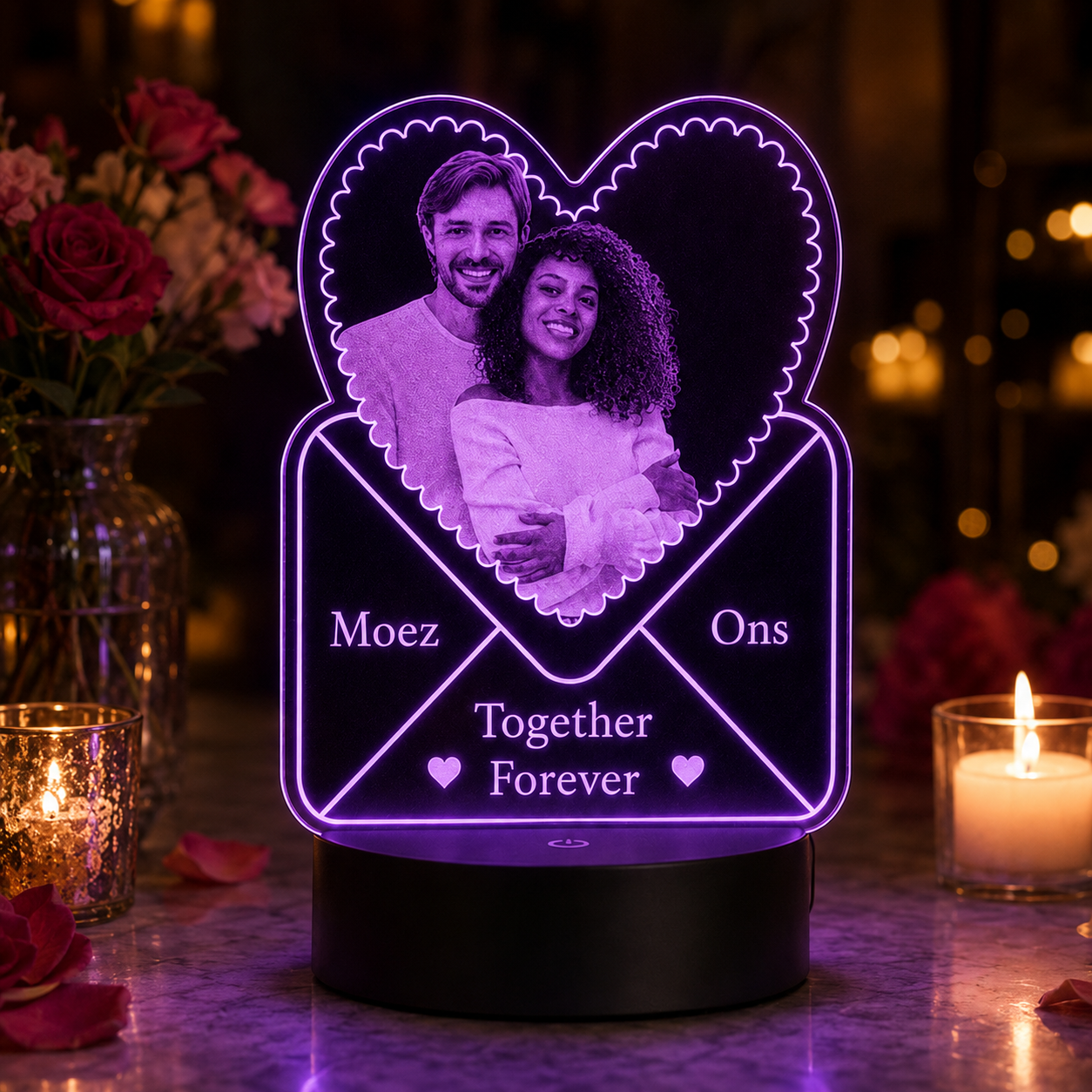 Lampe Personnalisée – Lettre d’Amour