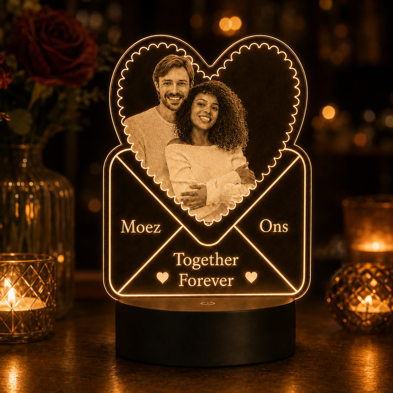 Lampe Personnalisée – Lettre d’Amour