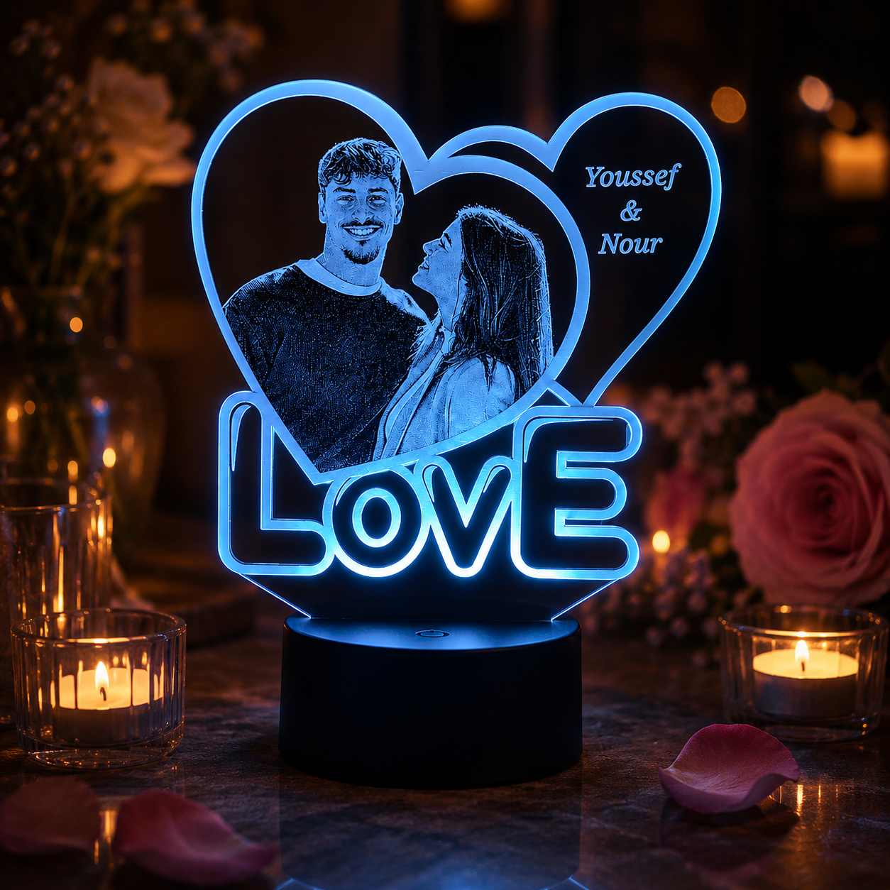 Lampe Personnalisée – Love Story