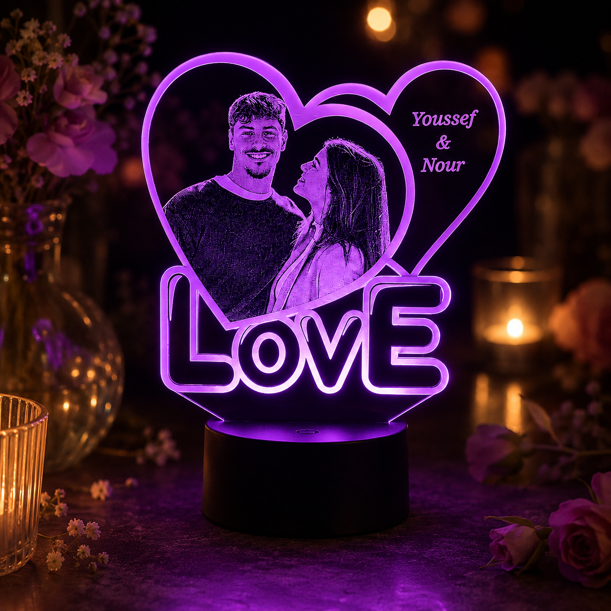 Lampe Personnalisée – Love Story
