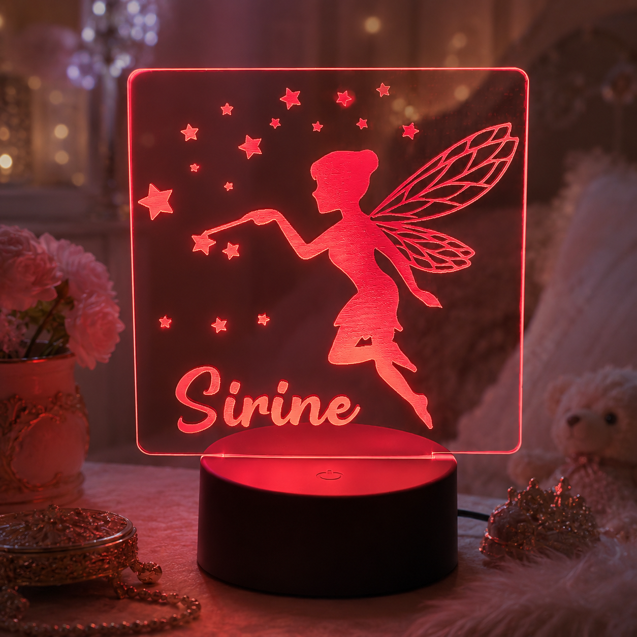 Lampe Personnalisée – Ange Prénom