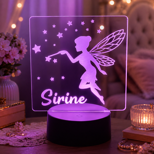 Lampe Personnalisée – Ange Prénom