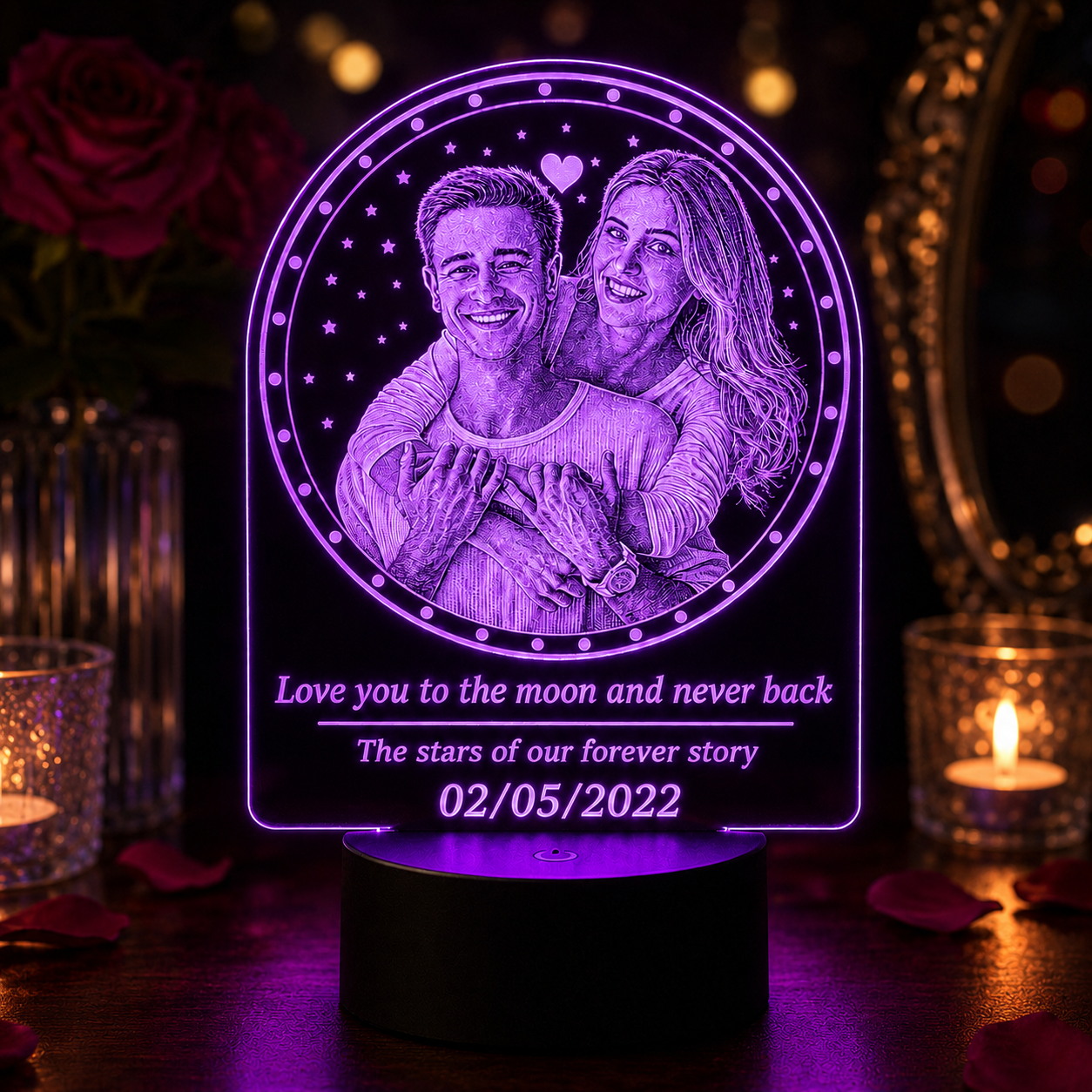 Lampe Personnalisée – Sous les Étoiles