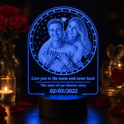 Lampe Personnalisée – Sous les Étoiles