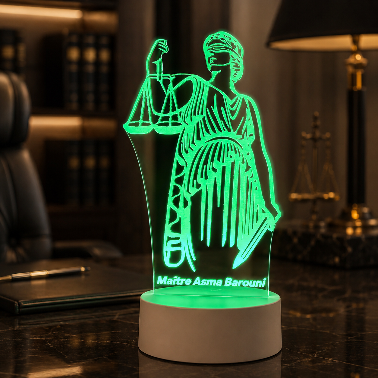Lampe Personnalisée – Maître de Justice