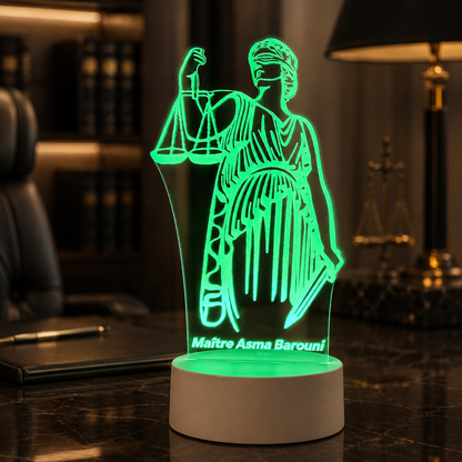 Lampe Personnalisée – Maître de Justice