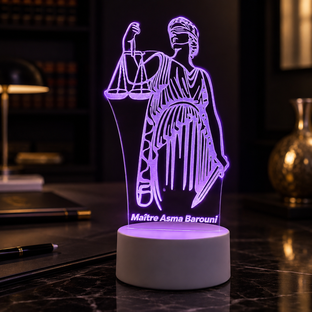 Lampe Personnalisée – Maître de Justice