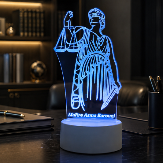 Lampe Personnalisée – Maître de Justice