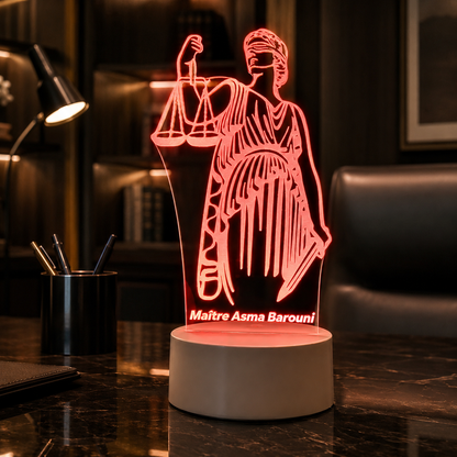 Lampe Personnalisée – Maître de Justice