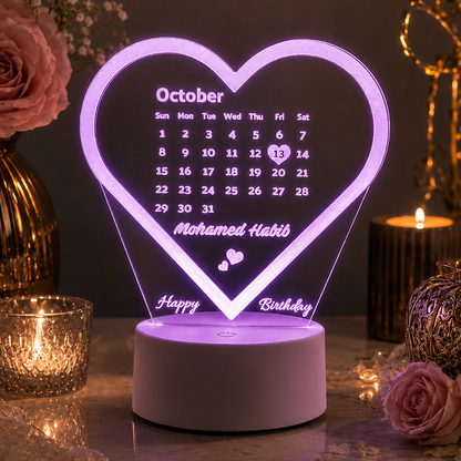 Lampe Personnalisée – Date Spéciale