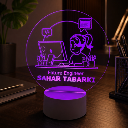 Lampe Personnalisée – Future Ingénieure