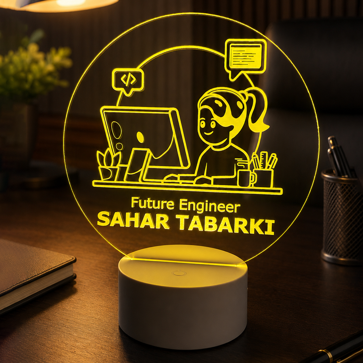 Lampe Personnalisée – Future Ingénieure