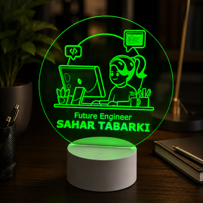 Lampe Personnalisée – Future Ingénieure