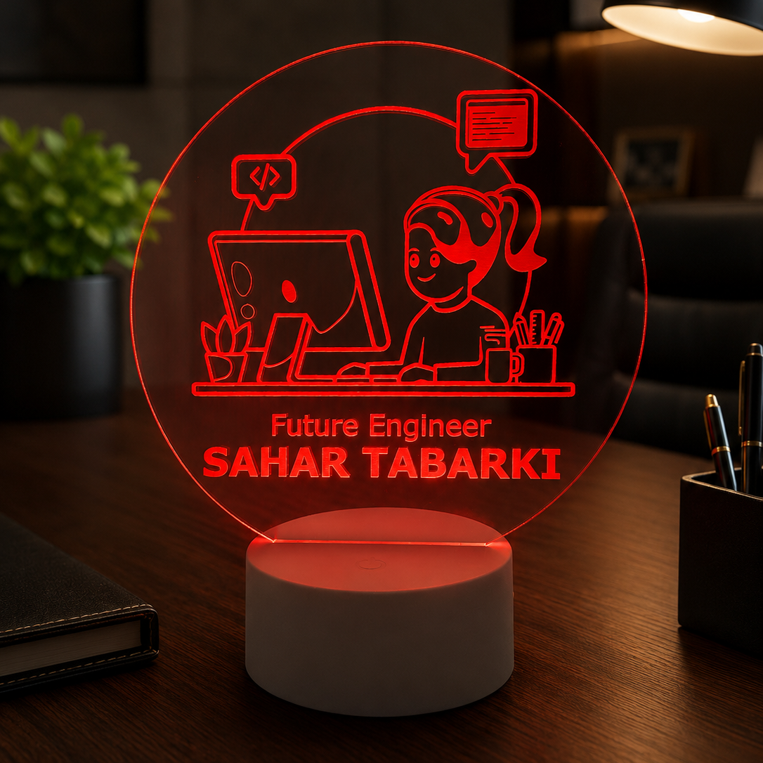 Lampe Personnalisée – Future Ingénieure