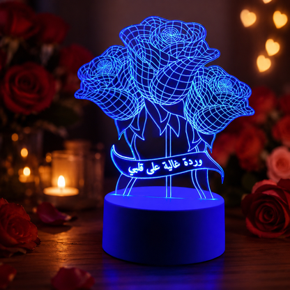 Lampe Personnalisée – bouquet de Roses