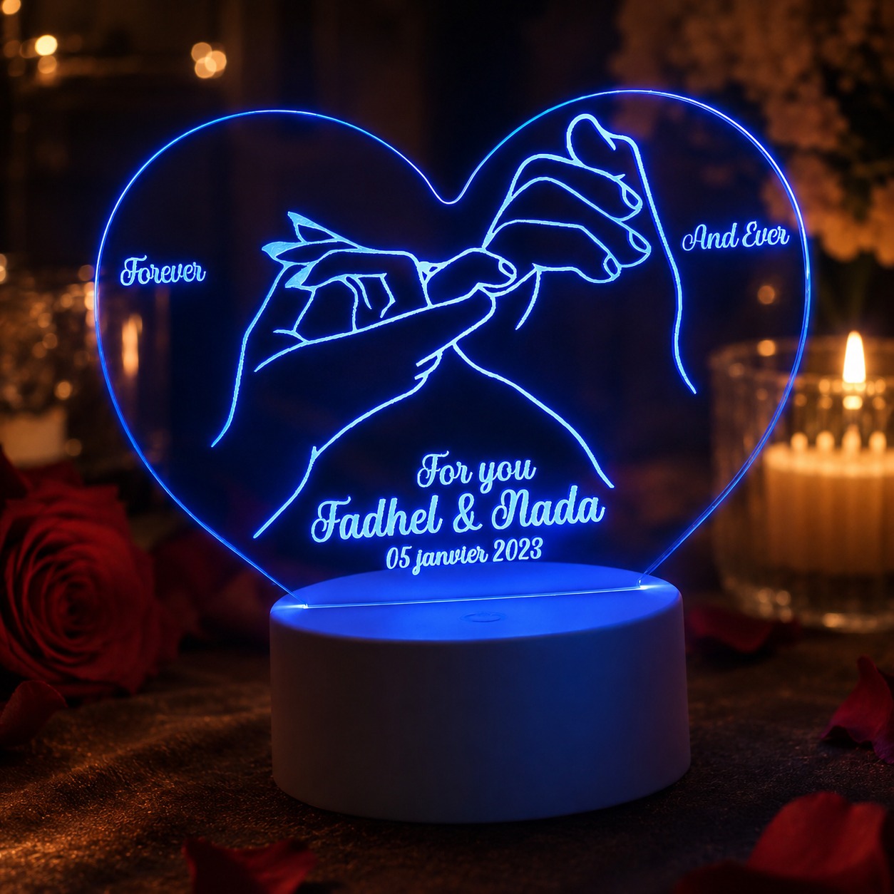 Lampe Personnalisée – Forever and Ever