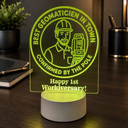 Lampe Personnalisée – Géomètre Professionnel