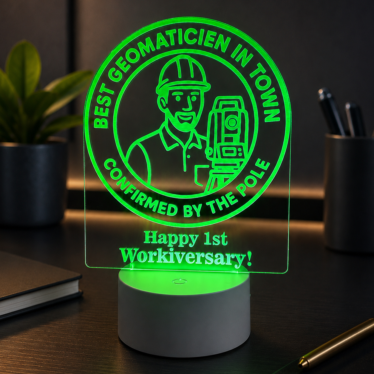 Lampe Personnalisée – Géomètre Professionnel
