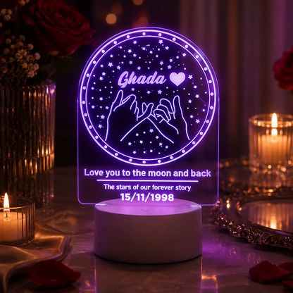 Lampe Personnalisée – Promesse Étoilée
