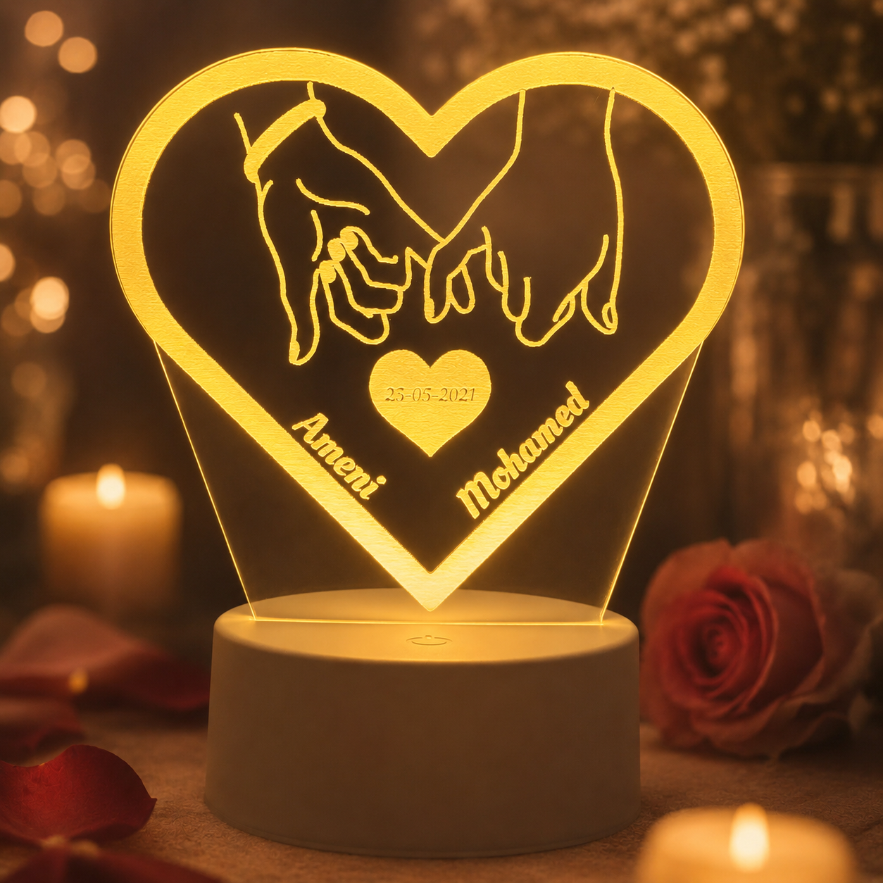 Lampe Personnalisée – Lien Éternel