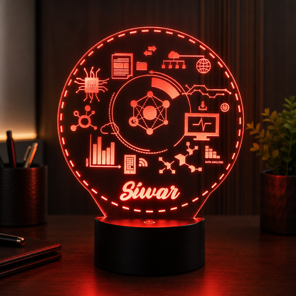 Lampe Personnalisée – Data & Technologie