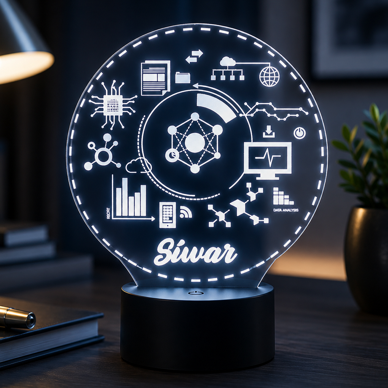 Lampe Personnalisée – Data & Technologie