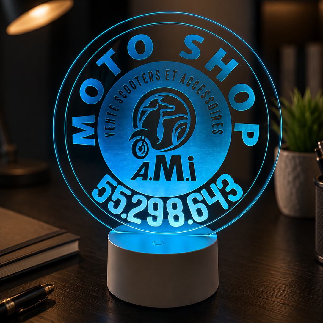 Lampe Personnalisée – Logo Circulaire
