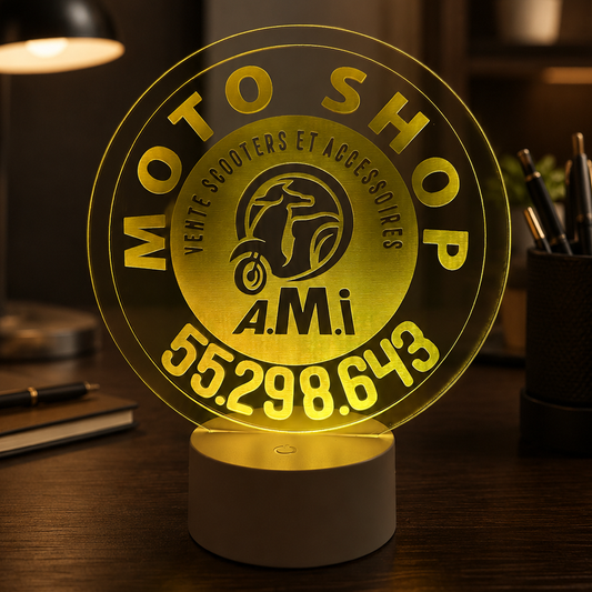 Lampe Personnalisée – Logo Circulaire