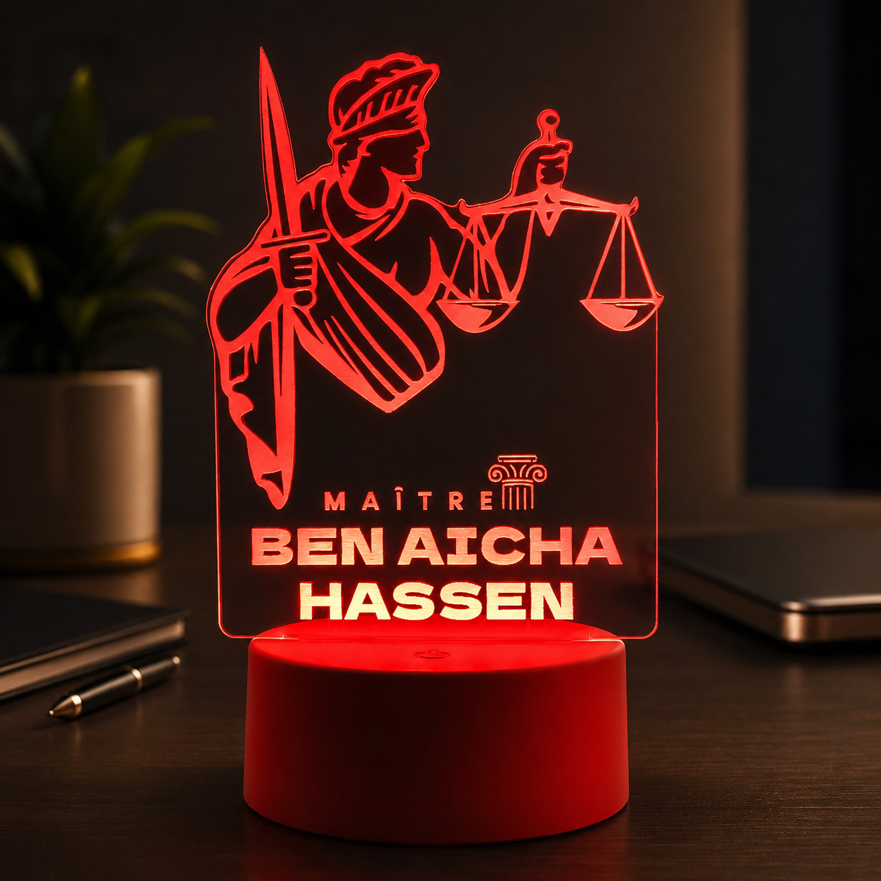 Lampe Personnalisée – Maître de Justice