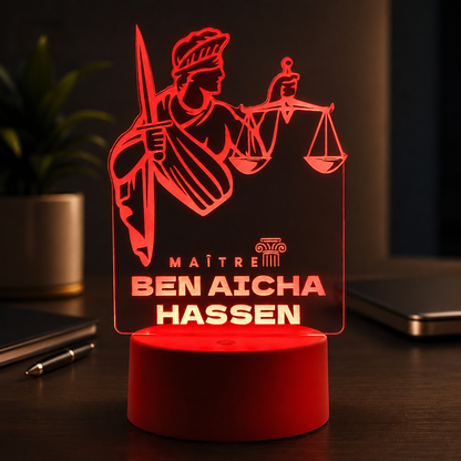 Lampe Personnalisée – Maître de Justice