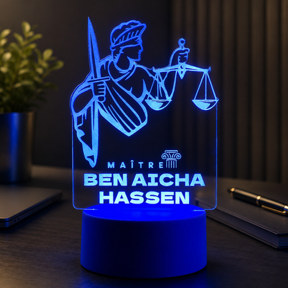 Lampe Personnalisée – Maître de Justice