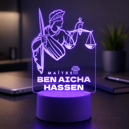 Lampe Personnalisée – Maître de Justice