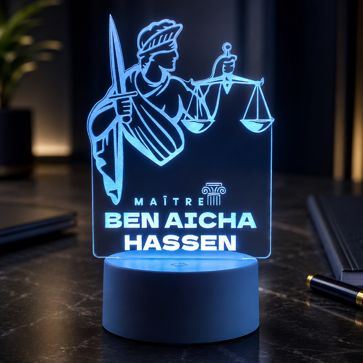 Lampe Personnalisée – Maître de Justice