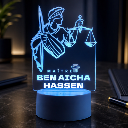 Lampe Personnalisée – Maître de Justice