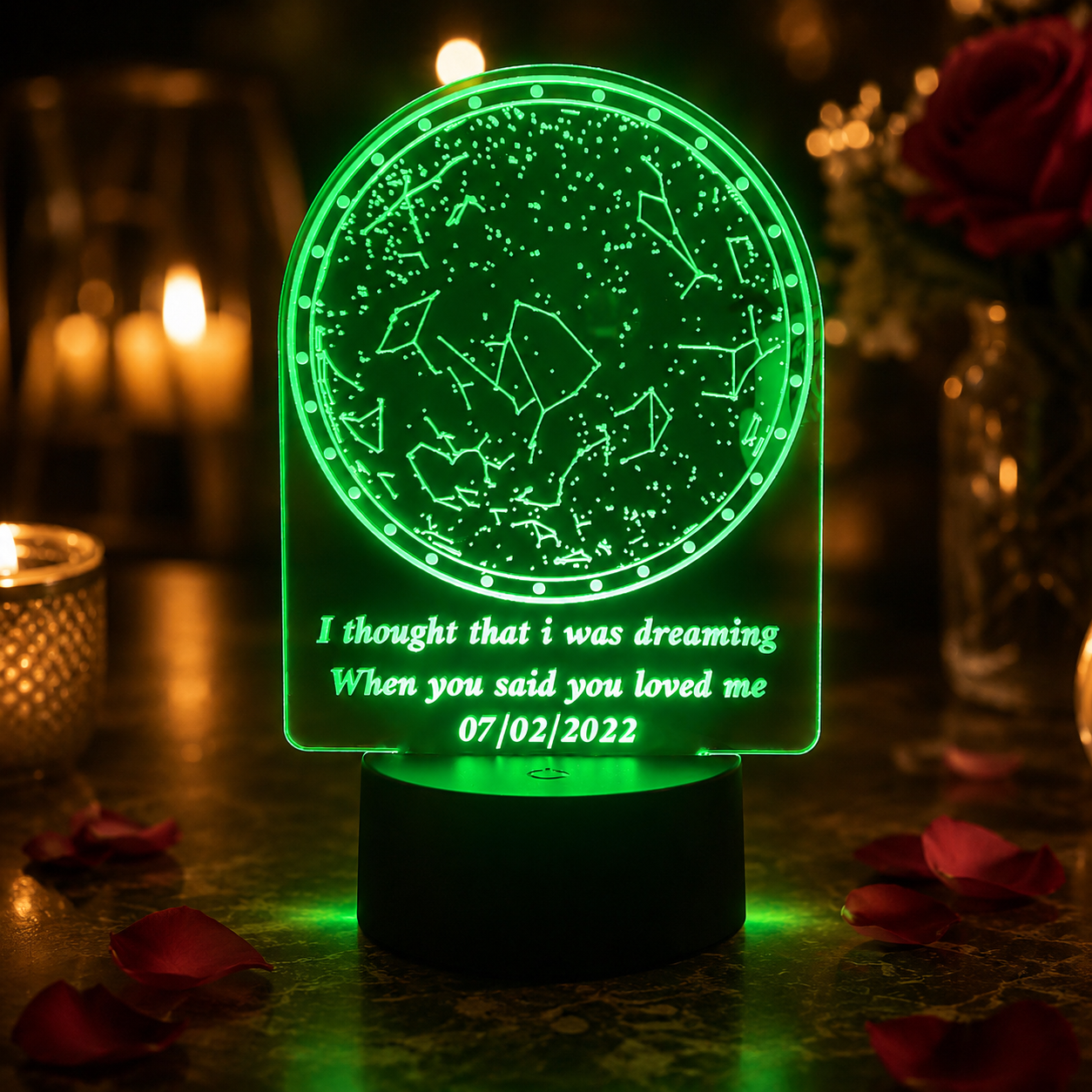 Lampe Personnalisée – Carte des Étoiles